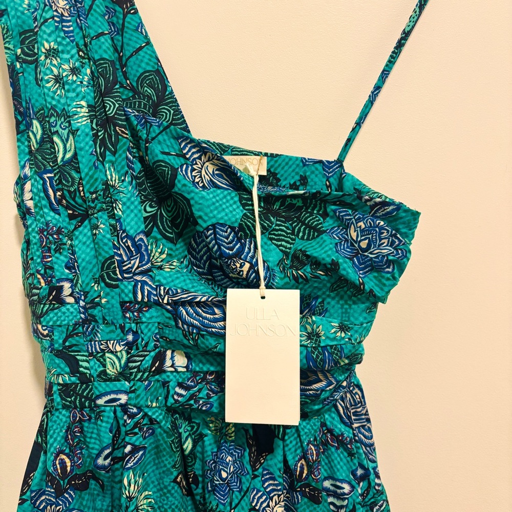 Ulla Johnson Ellie One‑Shoulder Midi Dress Jade - Picture 4 of 16